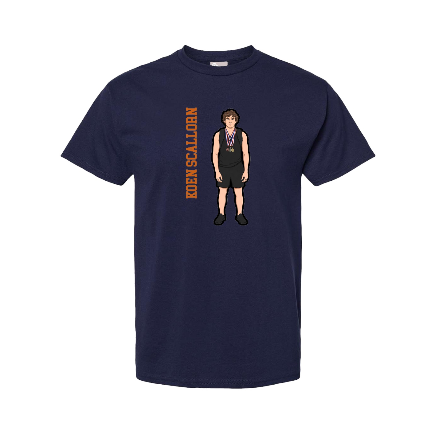 Tee — Name Vertical in Navy