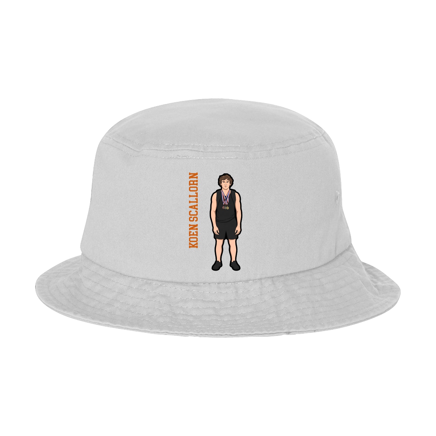 Bucket Cap — Name Vertical in White