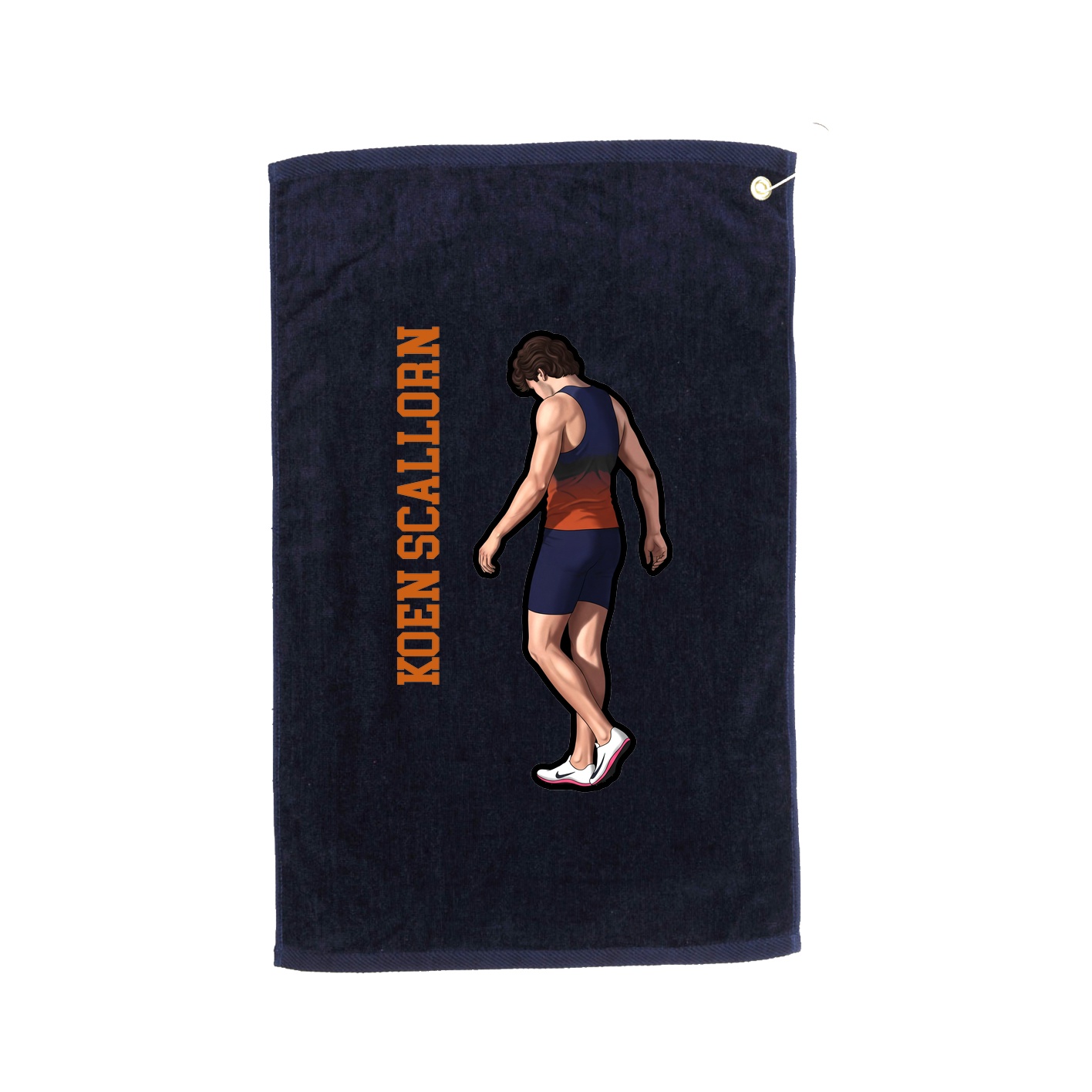Golf Towel — Name Vertical in Navy