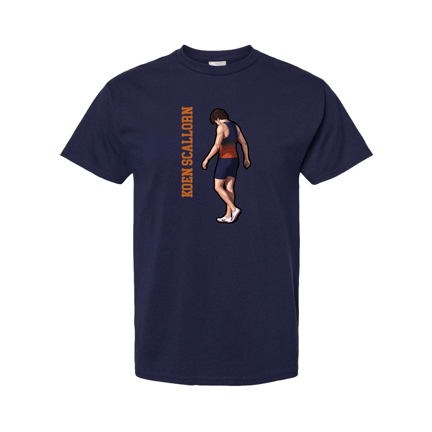 Tee — Name Vertical in Navy