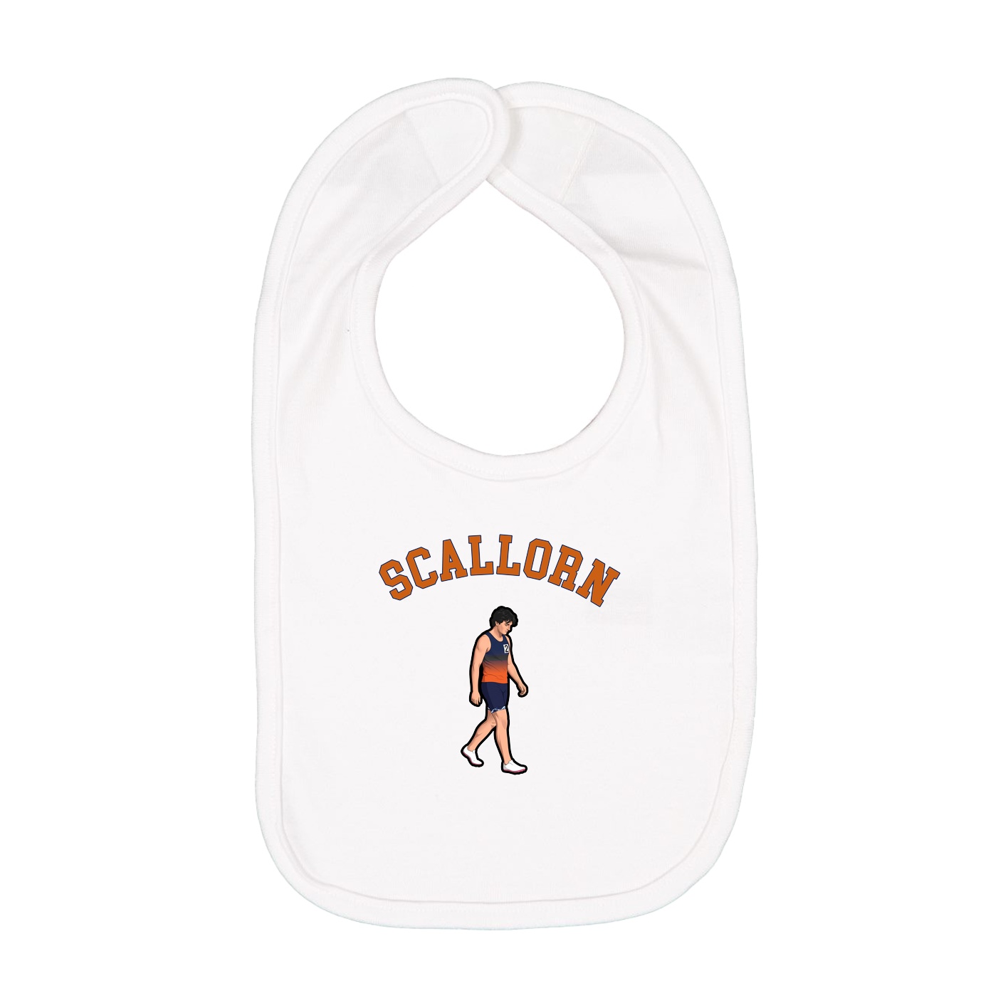 Infant Bib — Shirsey Arch in White