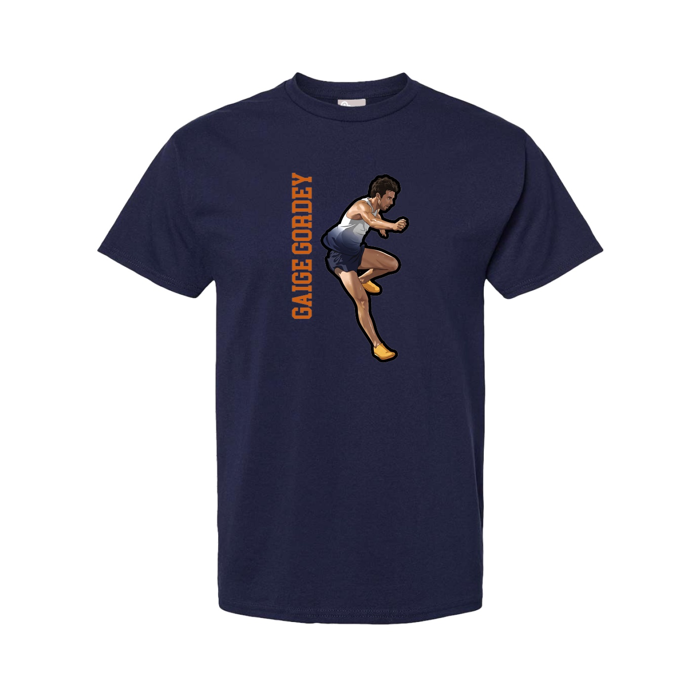 Youth Tee — Name Vertical in Navy