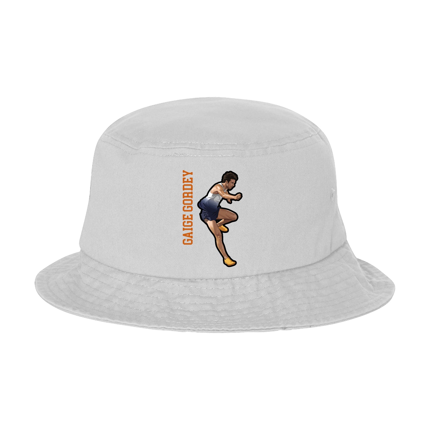 Bucket Cap — Name Vertical in White
