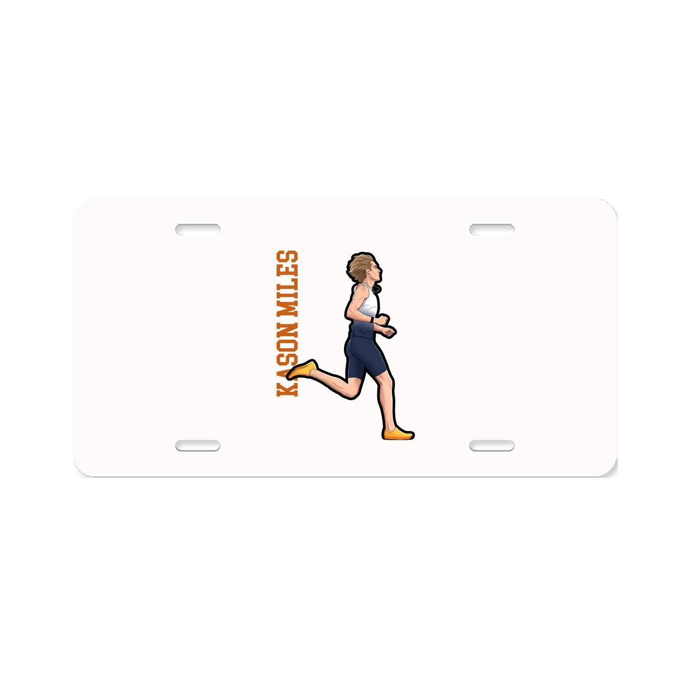 License Plate — Name Vertical in Classic