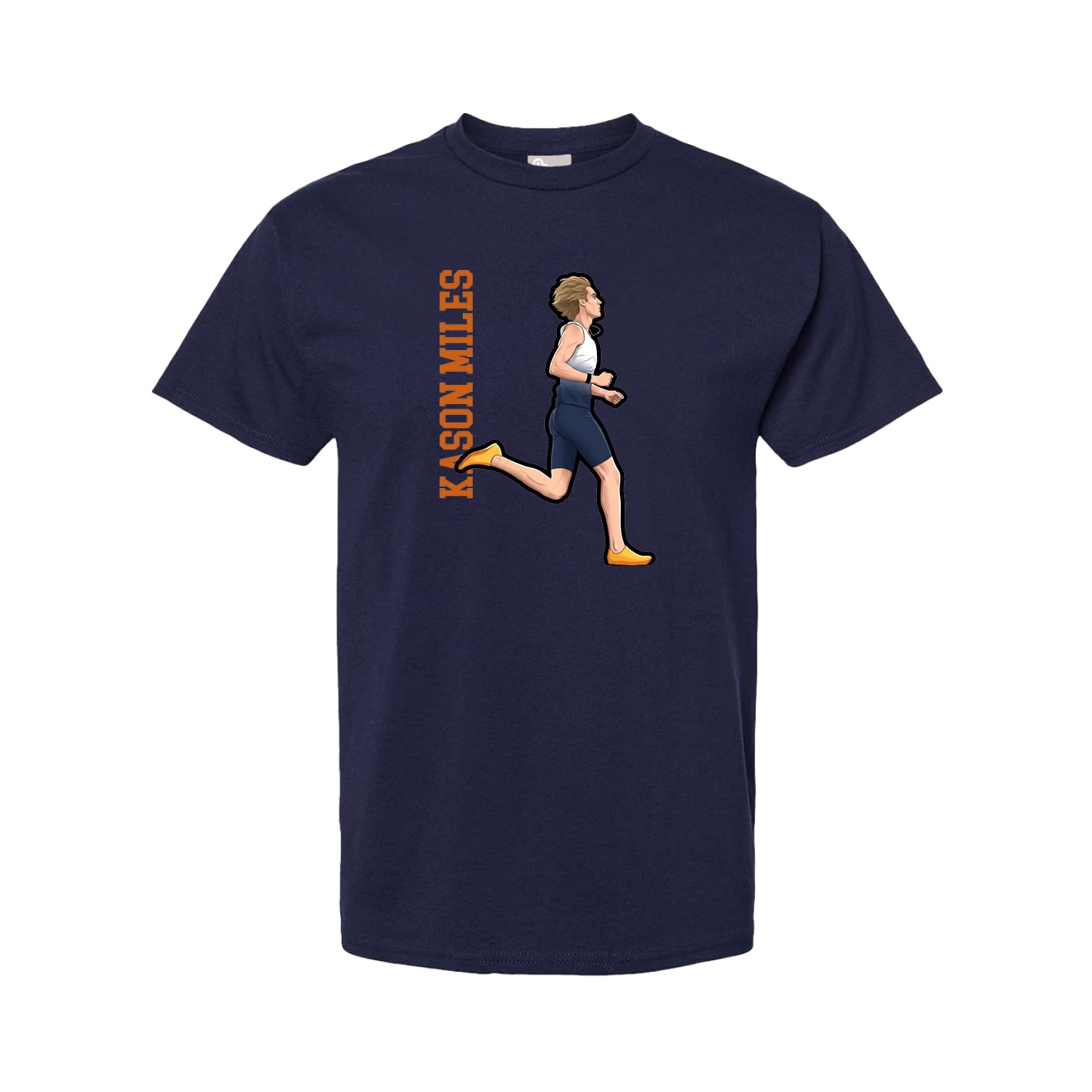 Tee — Name Vertical in Navy