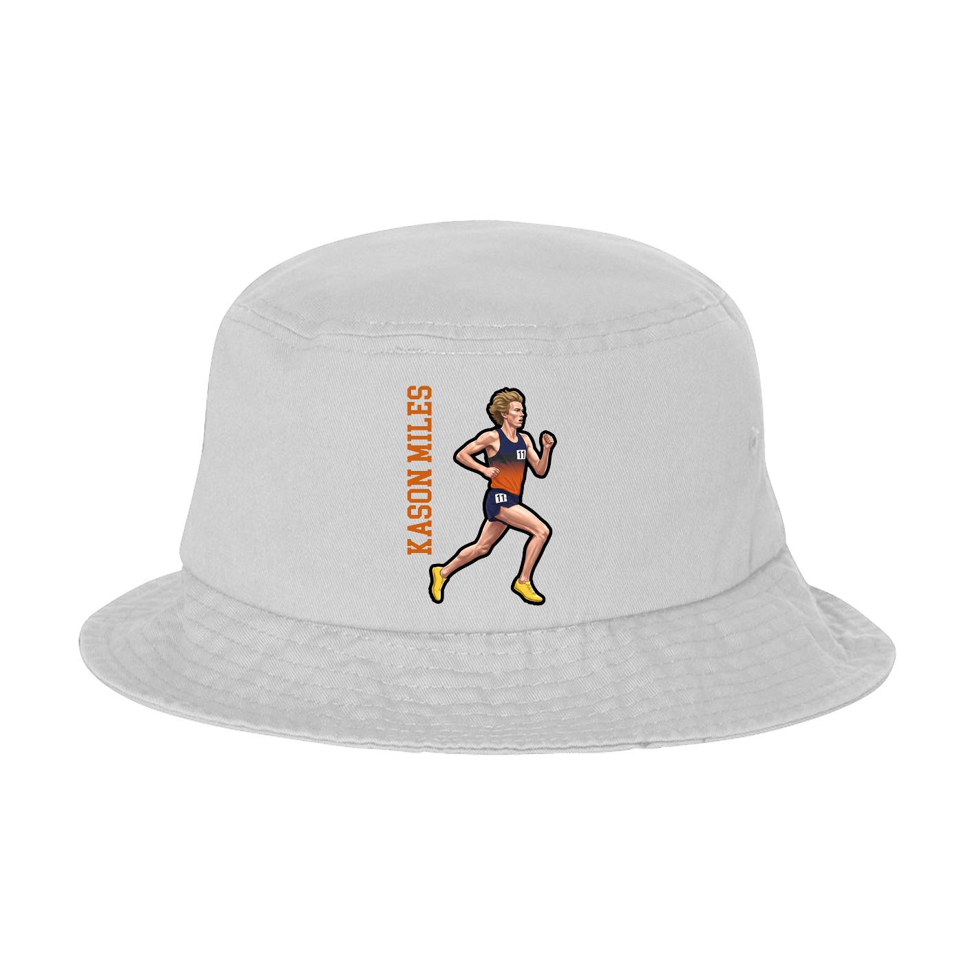Bucket Cap — Name Vertical in White