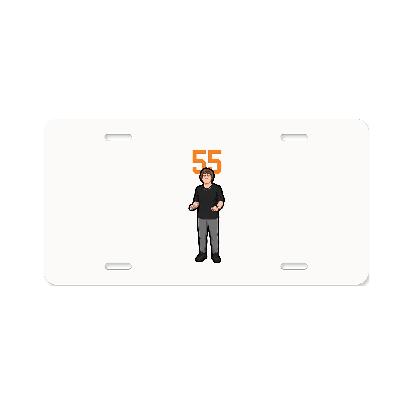 License Plate — Number Top in Classic