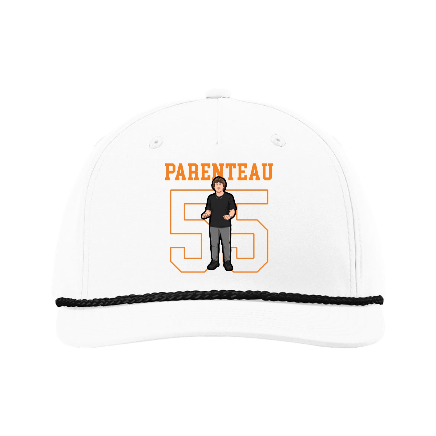 Five-Panel Classic Rope Cap — Shirsey in White