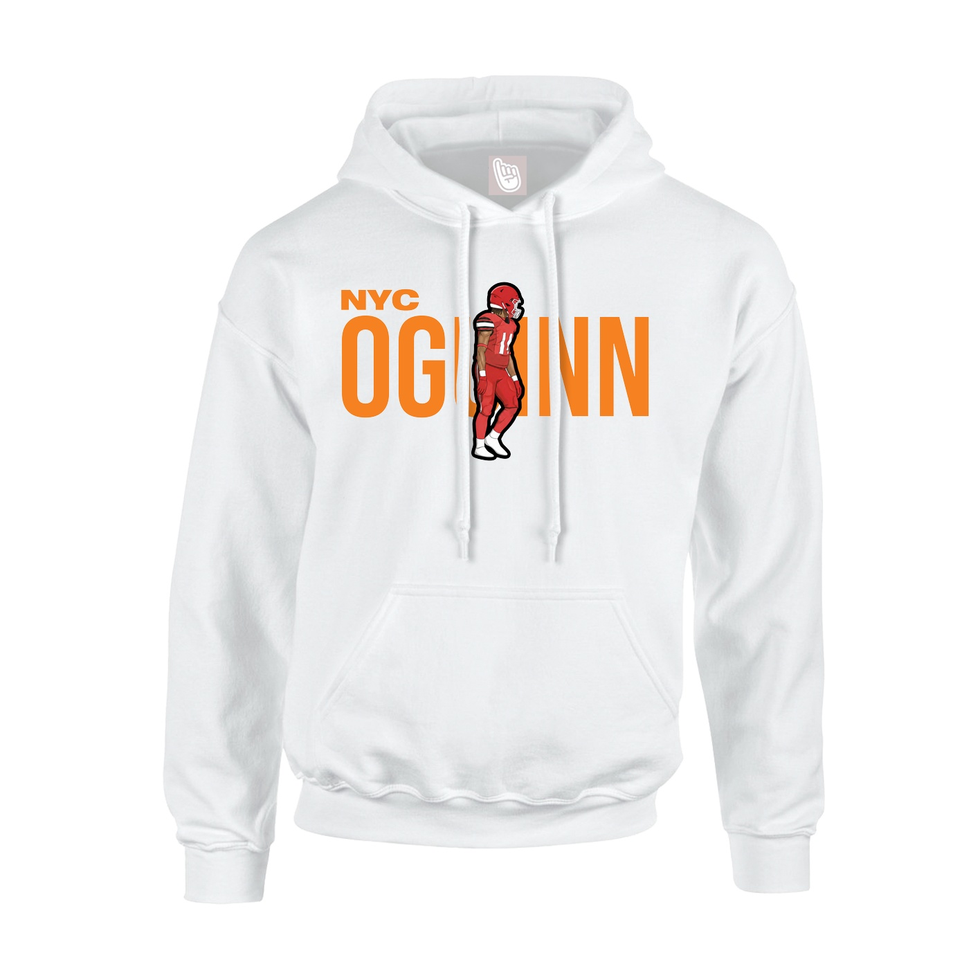 Youth Hoodie — Player Name in White