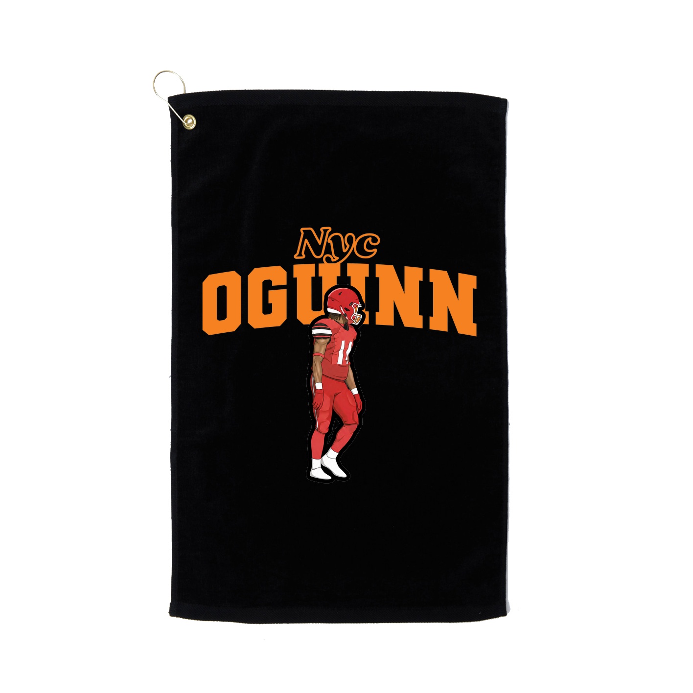 Golf Towel — Name Arch in Black