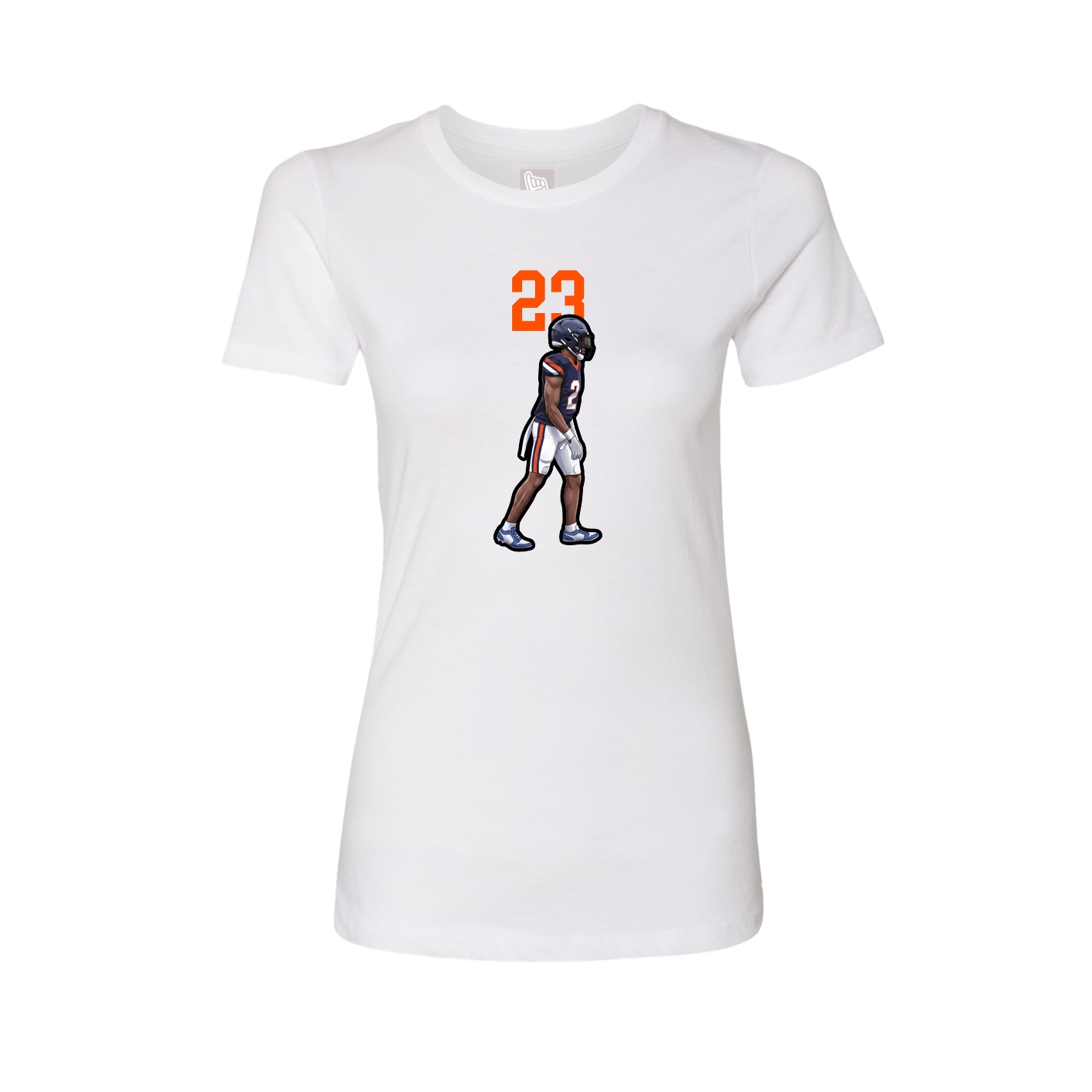 Fitted Women's Tee — Number Top in White