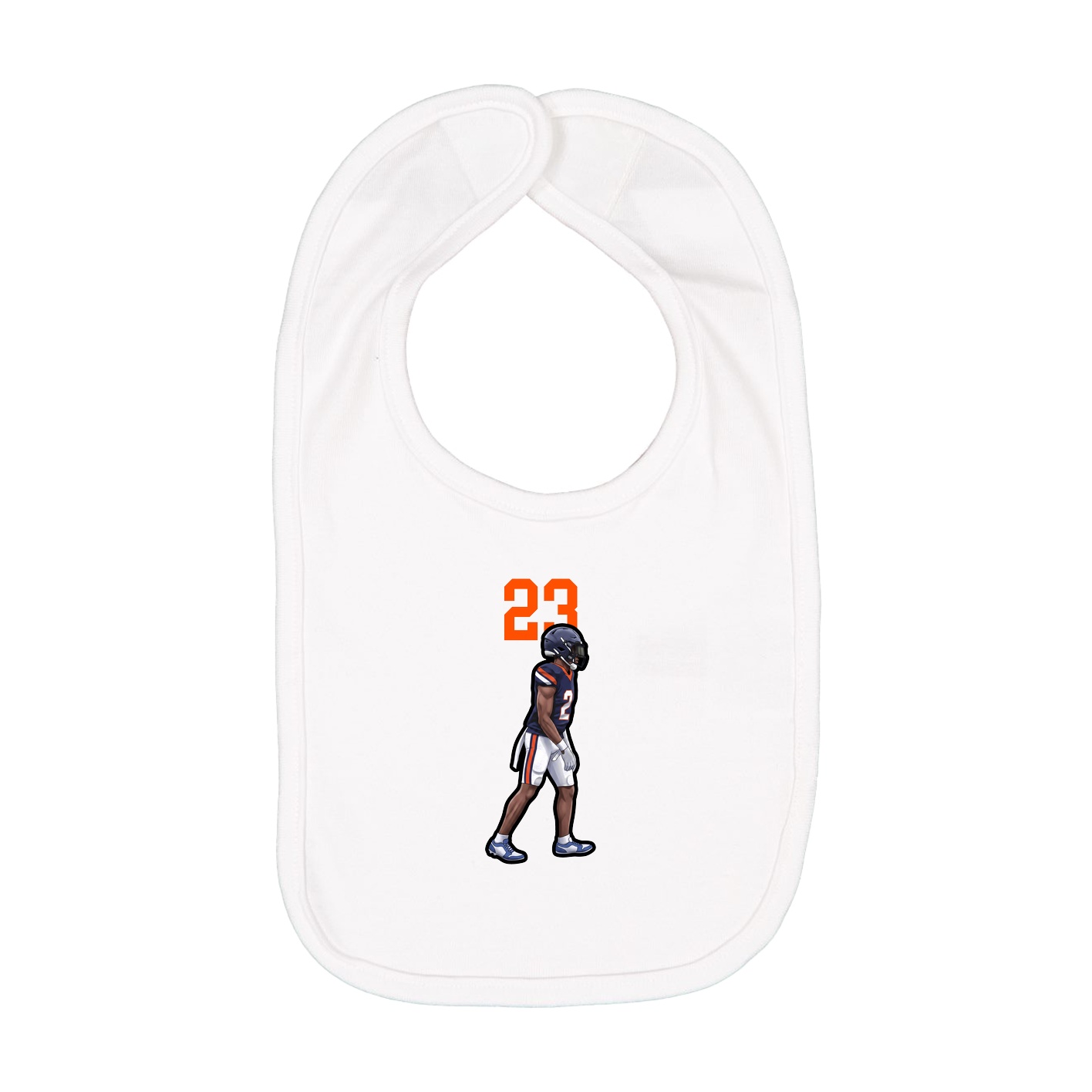 Infant Bib — Number Top in White