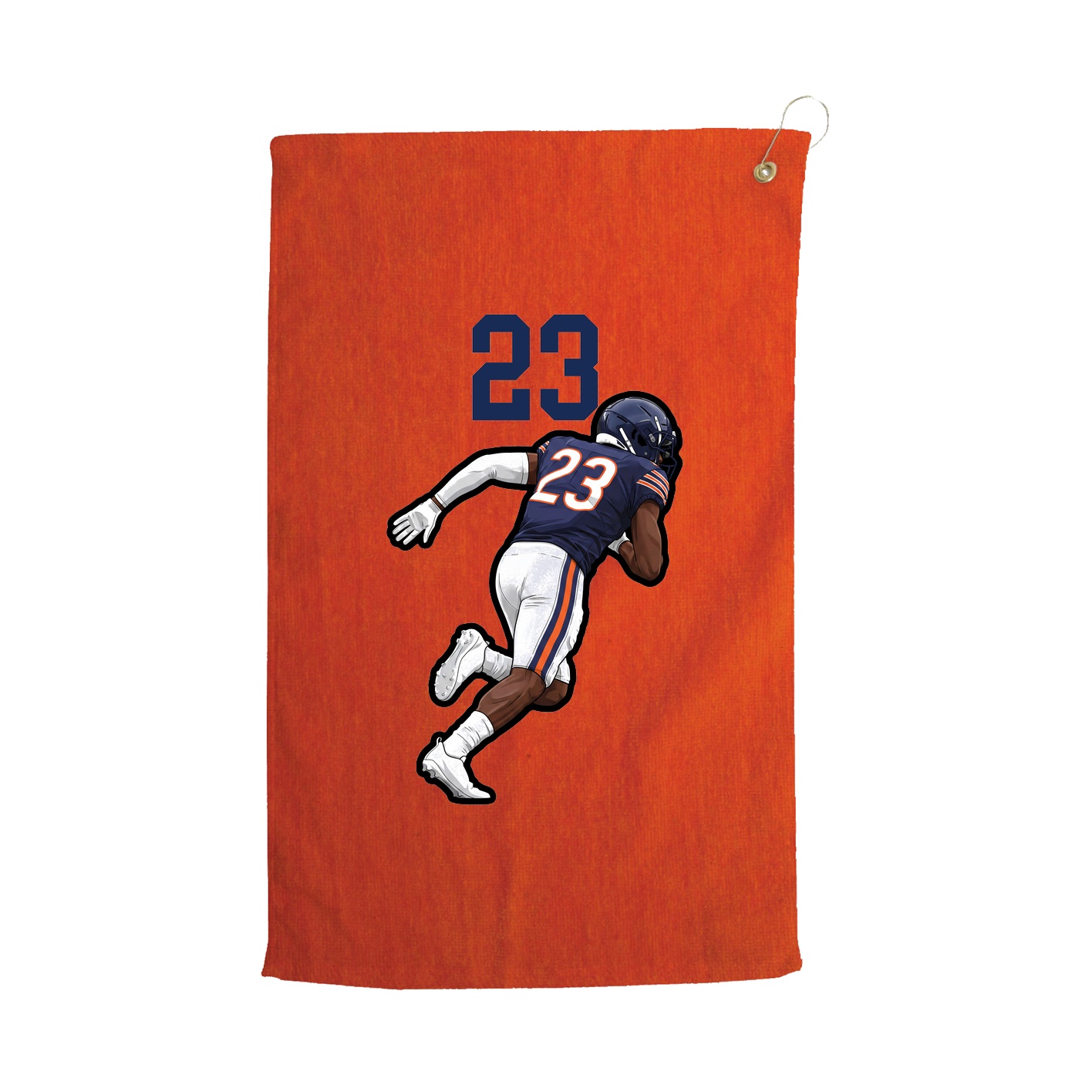 Golf Towel — Number Top in Orange