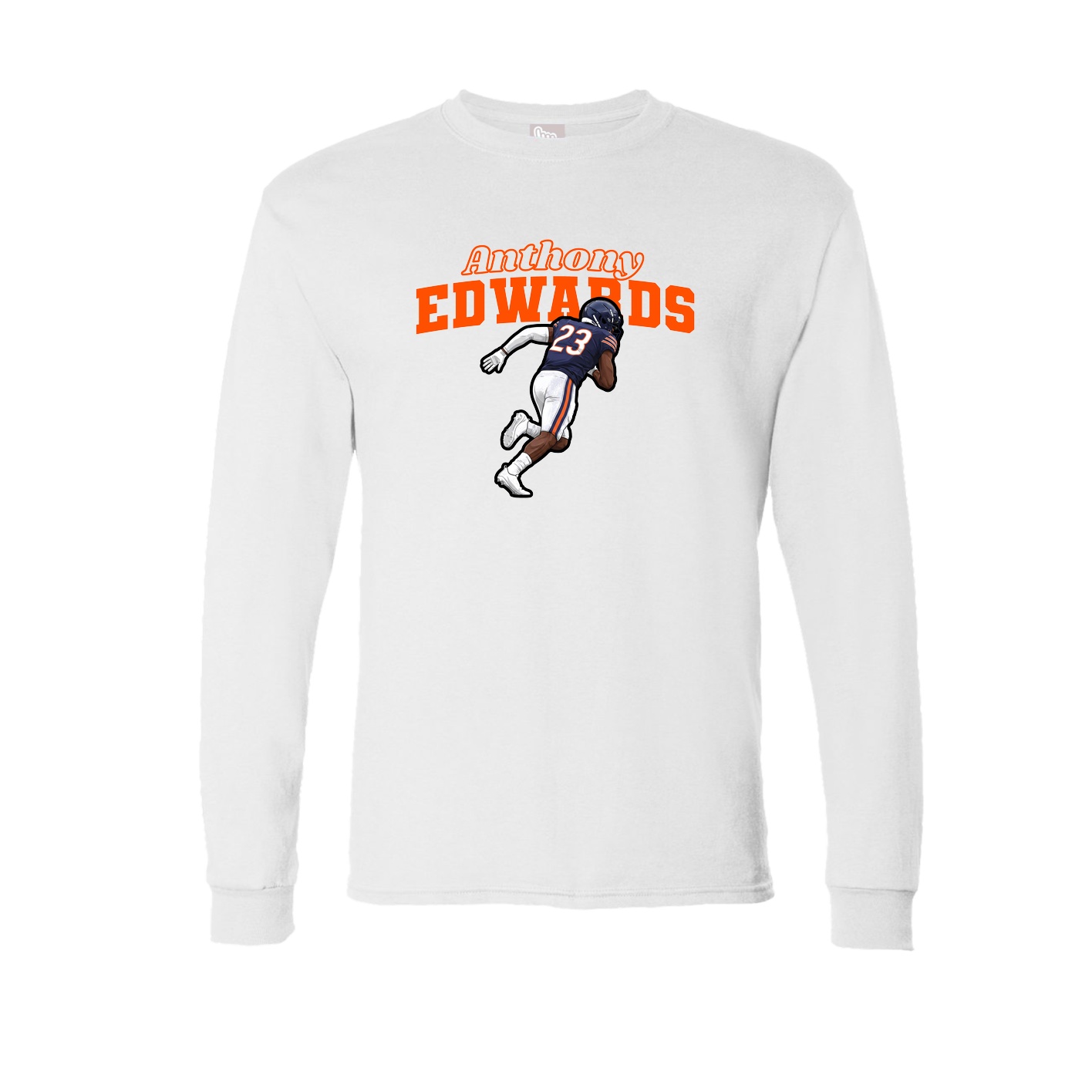 Long Sleeve Tee — Name Arch in White