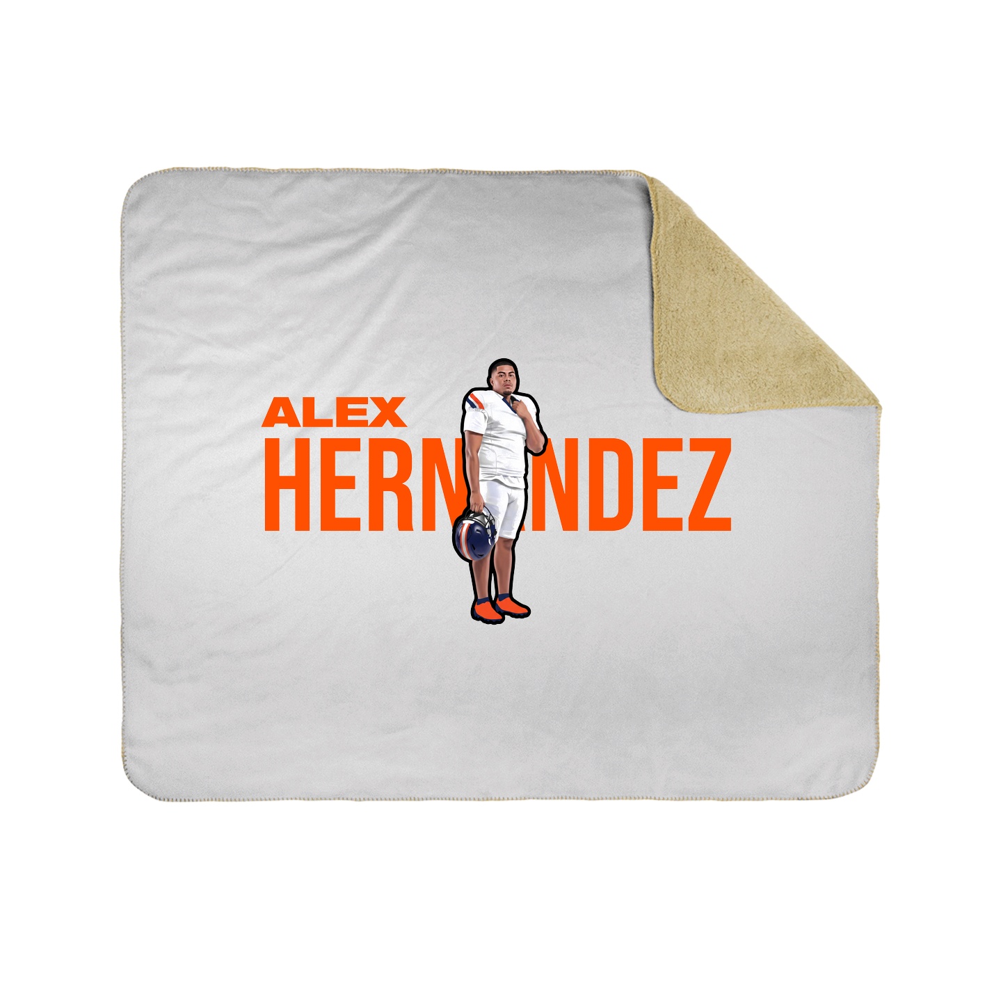 Throw Blanket — Player Name in White