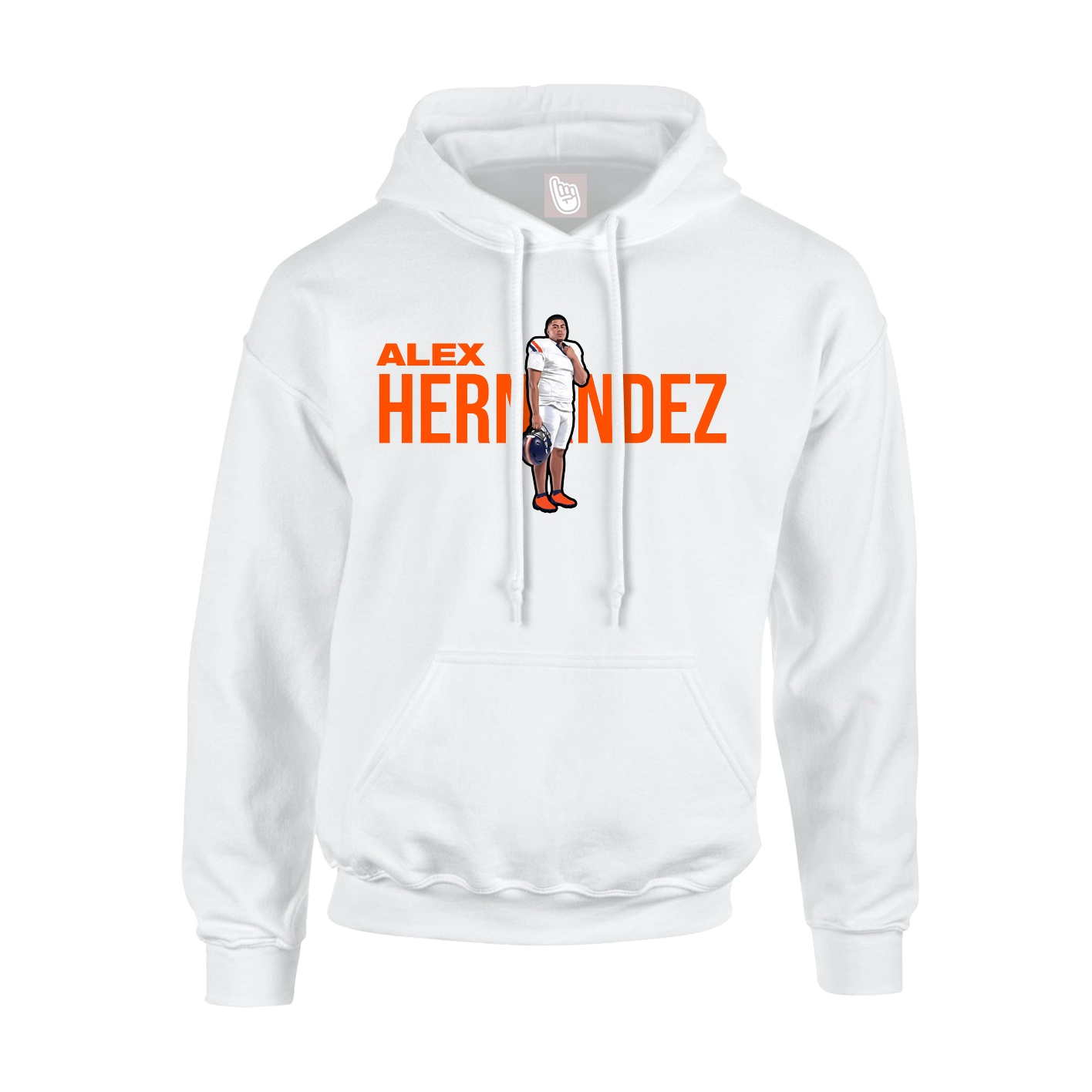 Youth Hoodie — Player Name in White
