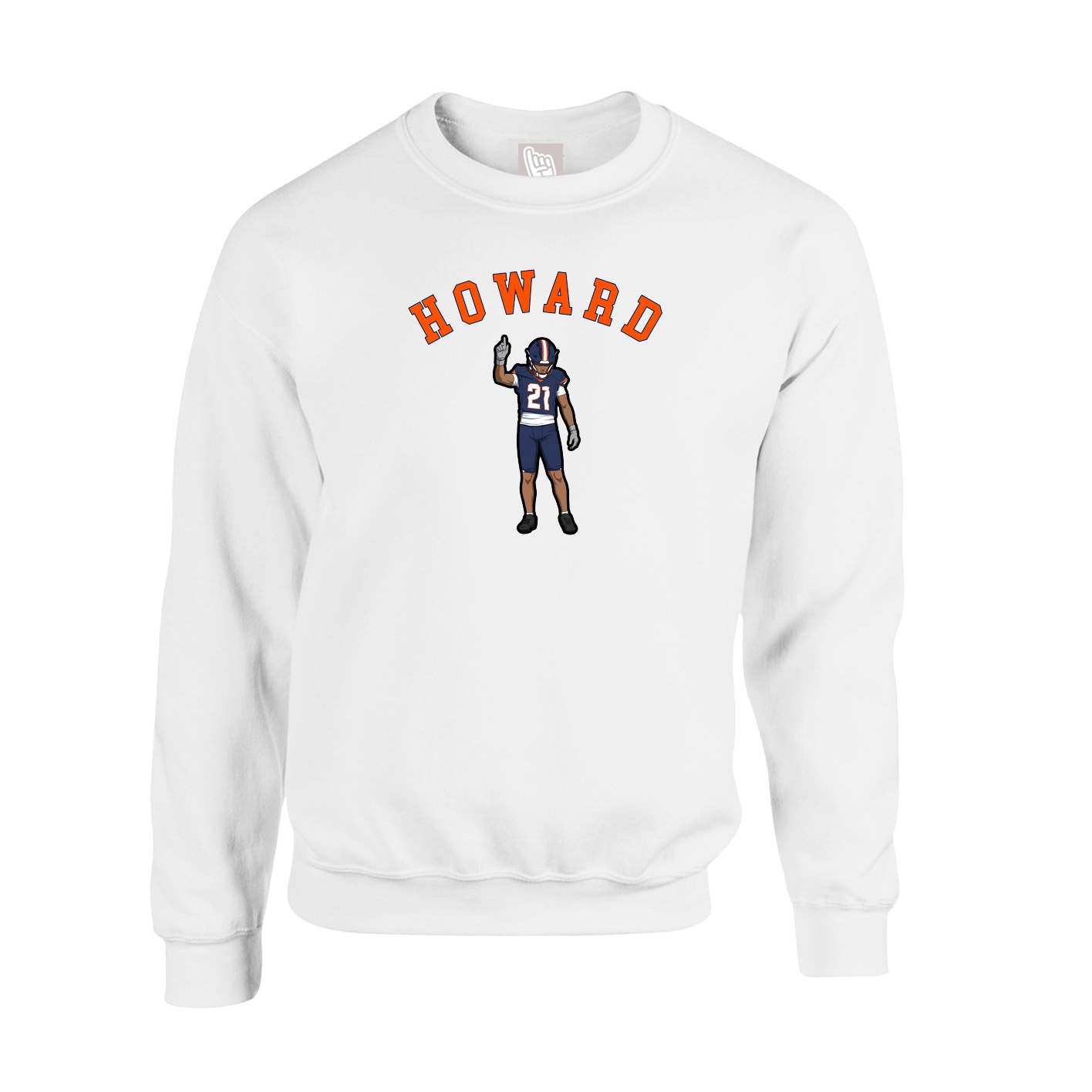 Fleece Crew — Shirsey Arch in White