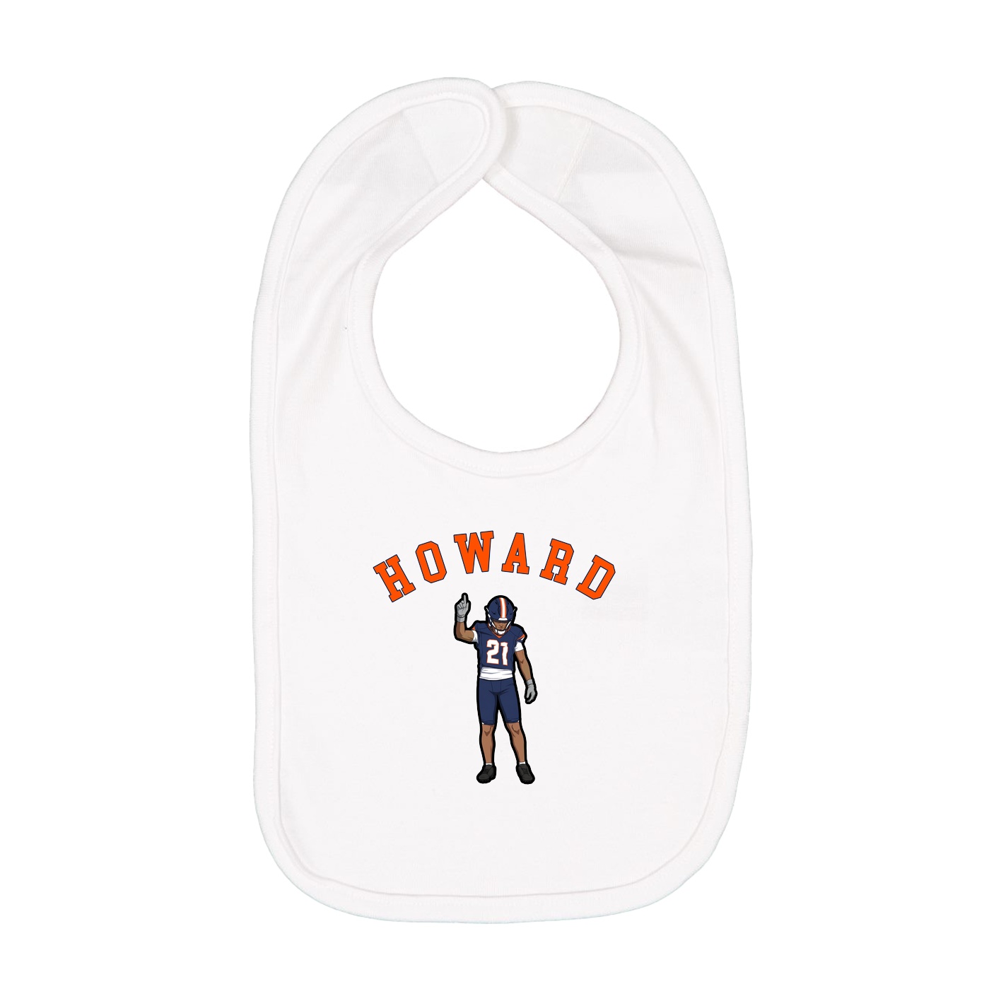 Infant Bib — Shirsey Arch in White