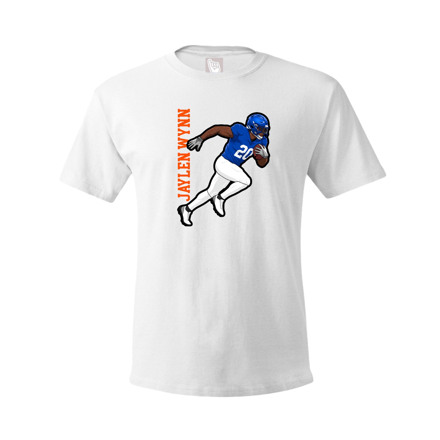 Tee — Name Vertical in White
