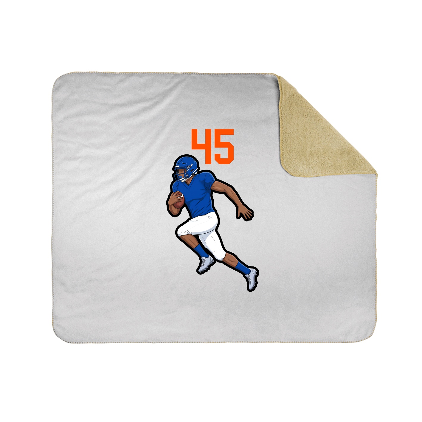 Throw Blanket — Number Top in White