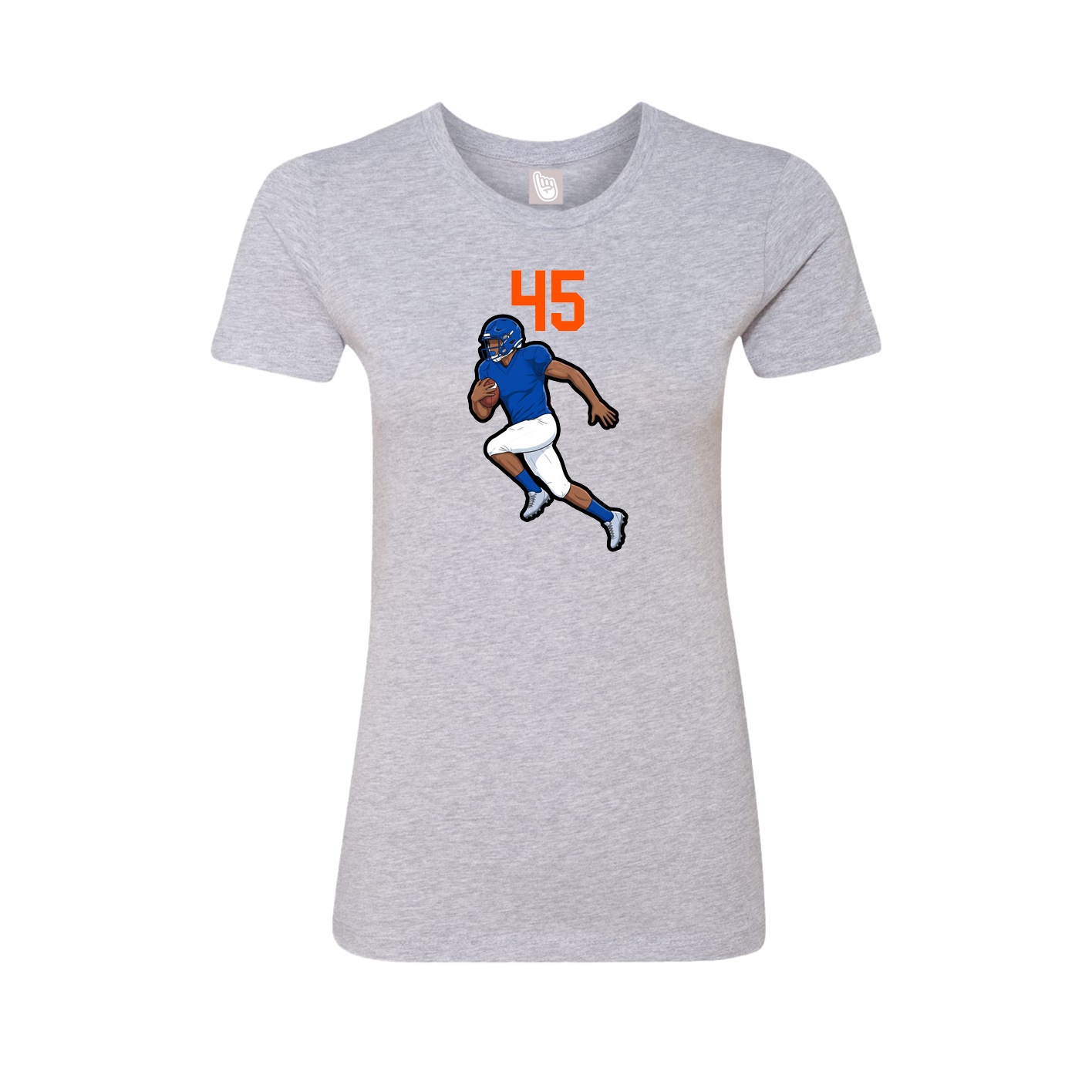 Fitted Women's Tee — Number Top in Grey