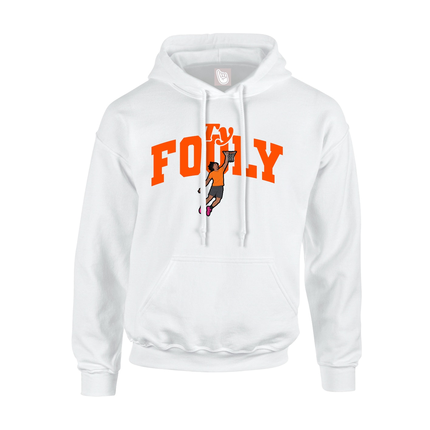 Youth Hoodie — Signature Arch in White