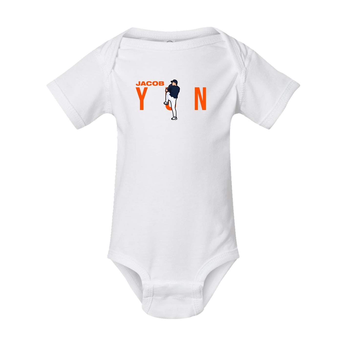 Baby Onesie — Player Name in White