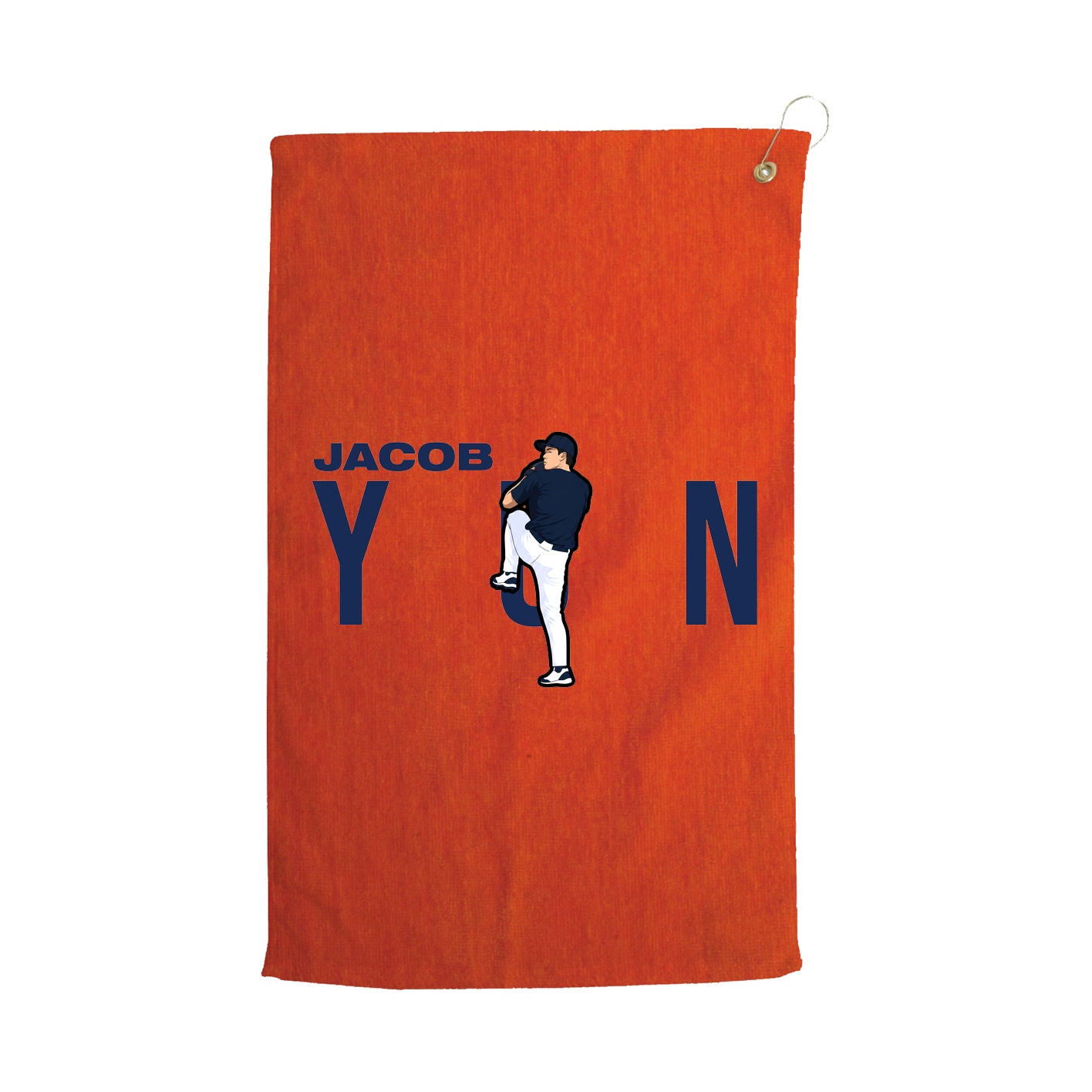 Golf Towel — Player Name in Orange