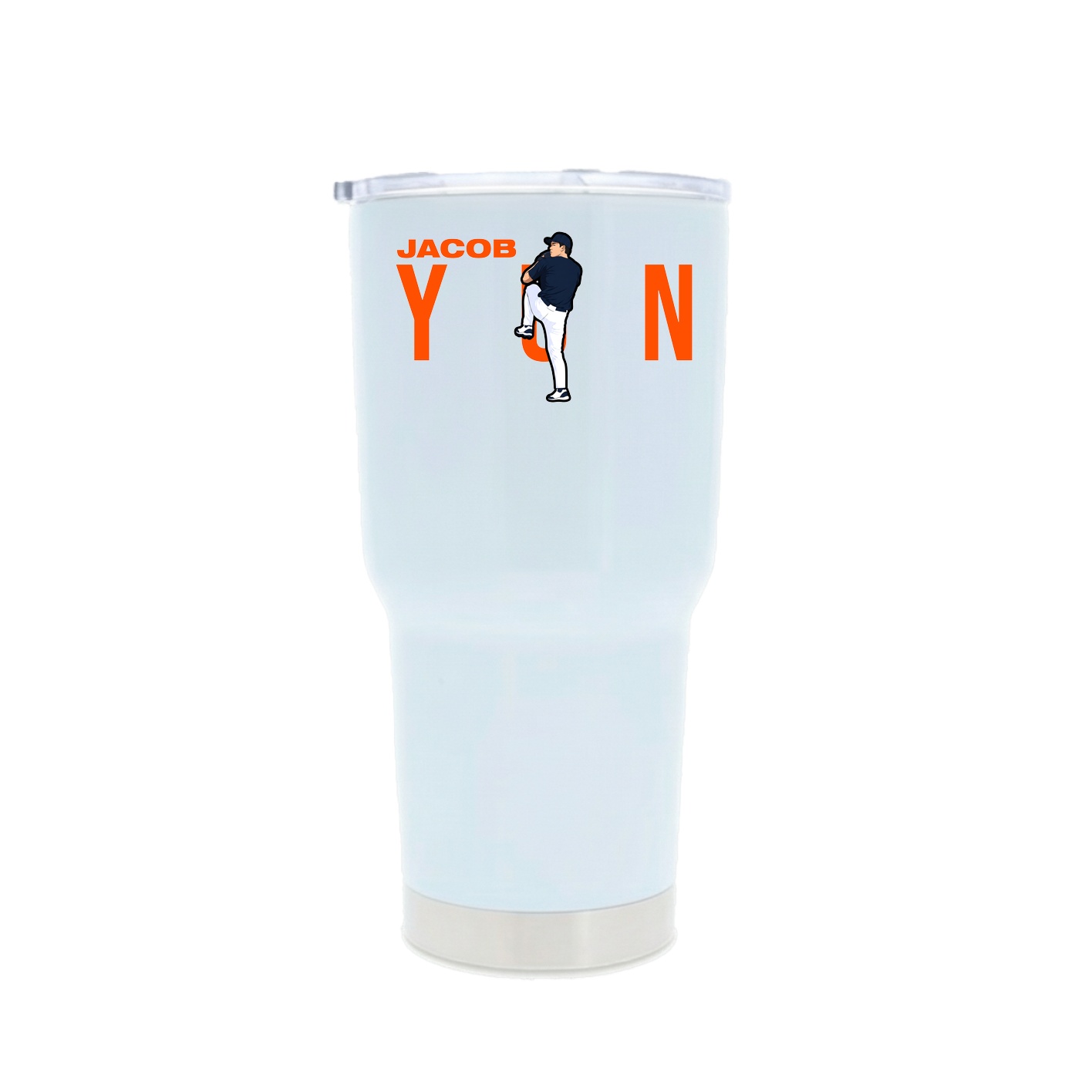 30oz Stainless Steel Tumbler — Player Name in White