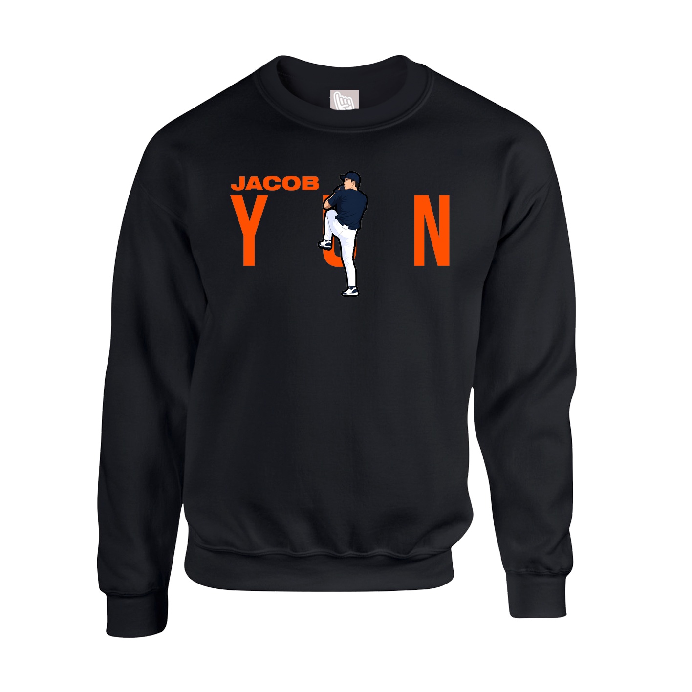 Fleece Crew — Player Name in Black