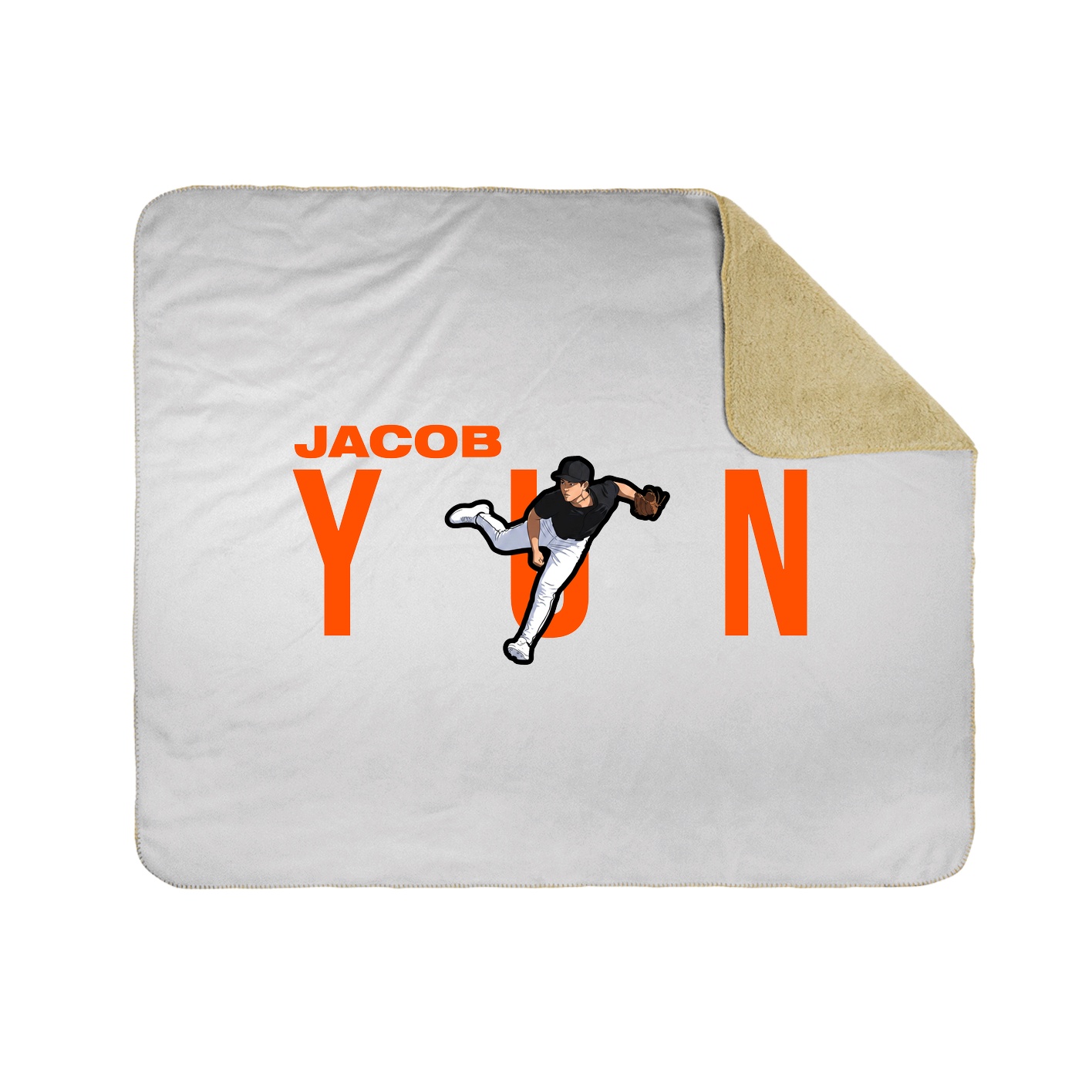 Throw Blanket — Player Name in White