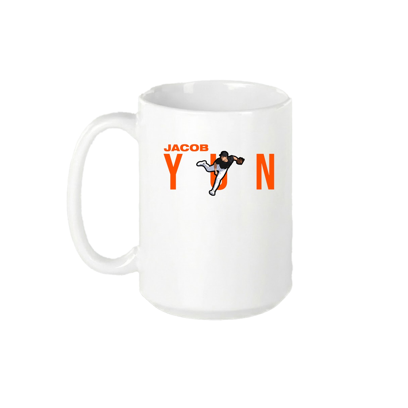 15oz Coffee Mug — Player Name in White