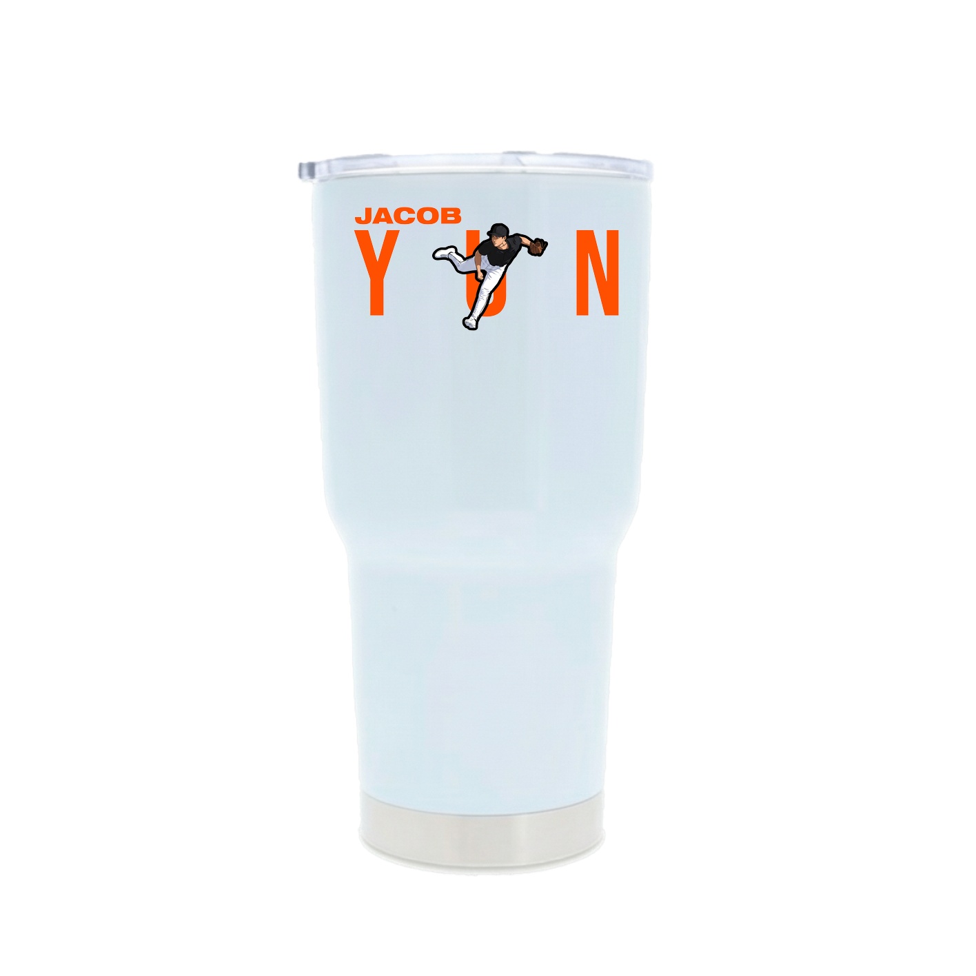 30oz Stainless Steel Tumbler — Player Name in White