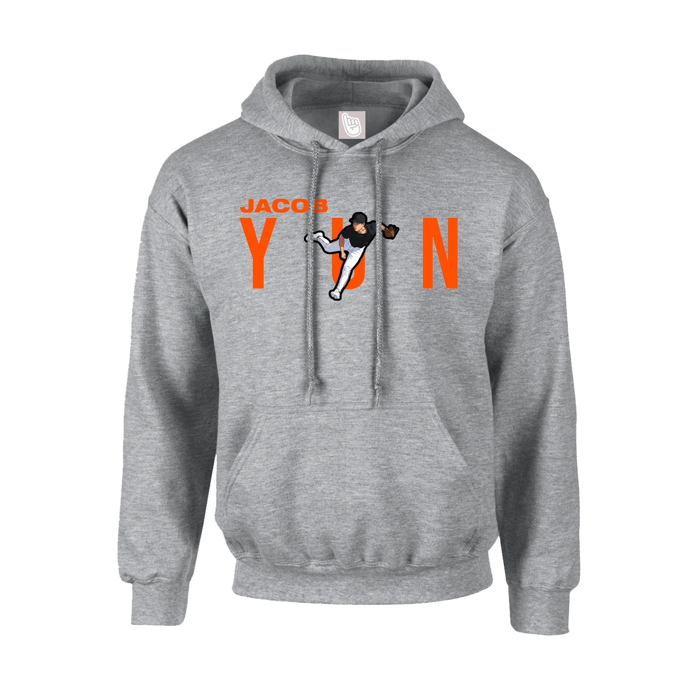 Hoodie — Player Name in Grey