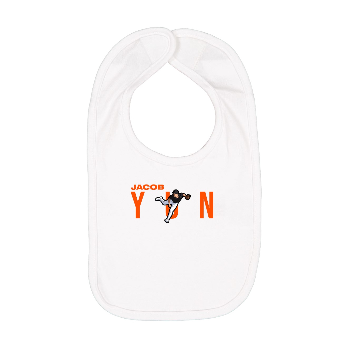 Infant Bib — Player Name in White