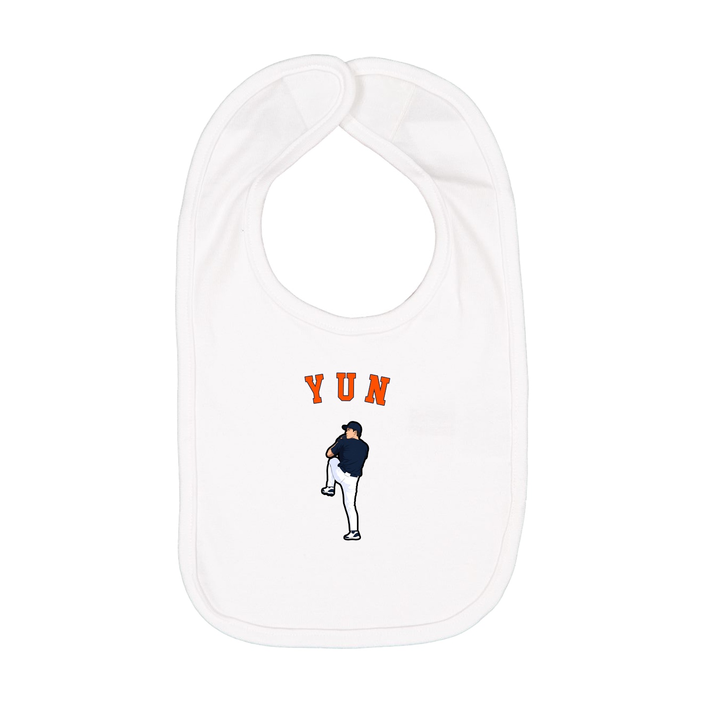 Infant Bib — Shirsey Arch in White