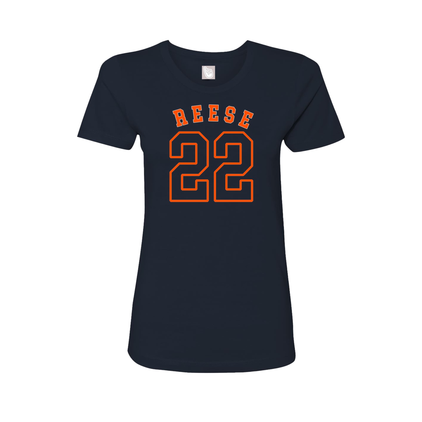 Fitted Women's Tee — Shirsey Arch in Navy
