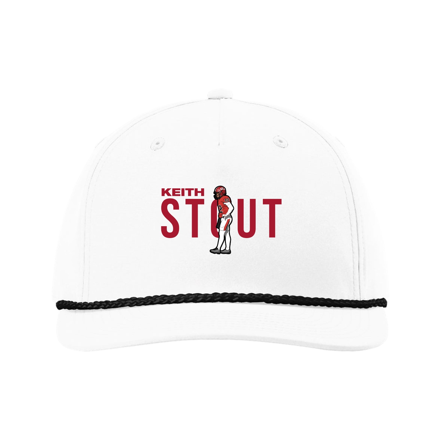 Five-Panel Classic Rope Cap — Player Name in White