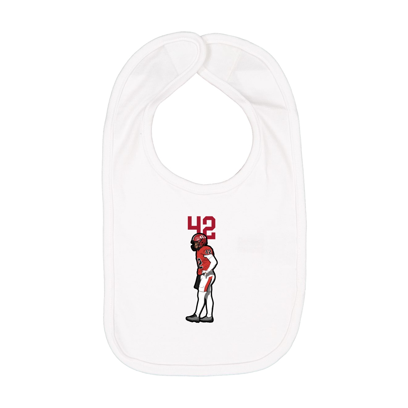 Infant Bib — Number Top in White