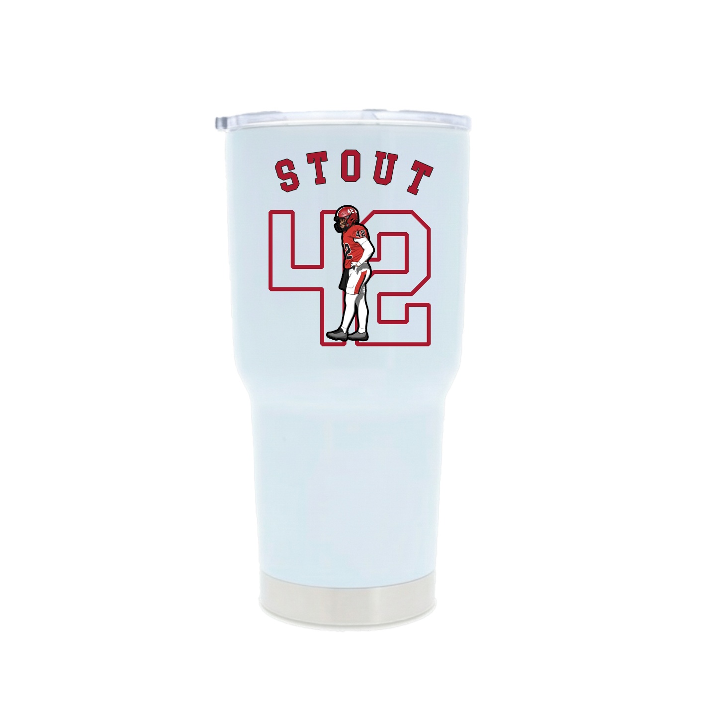 30oz Stainless Steel Tumbler — Shirsey Arch in White