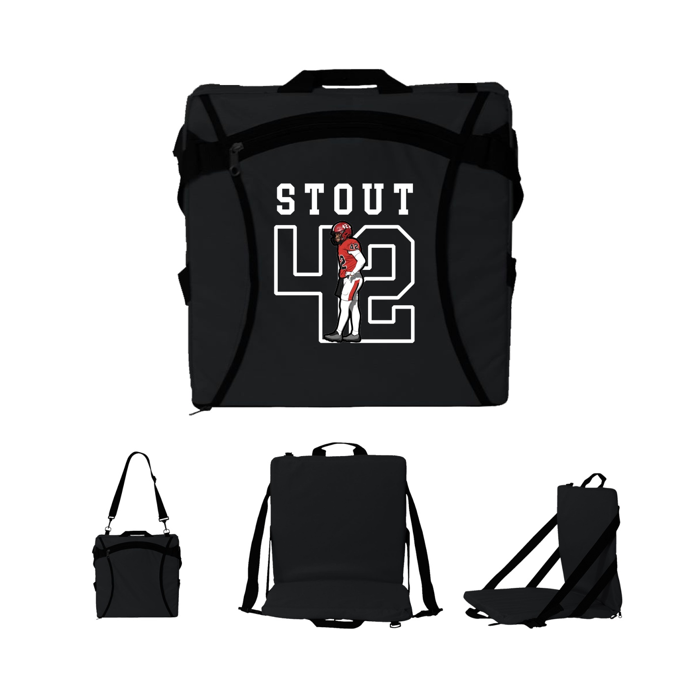 Folding Stadium Seat — Shirsey in Black