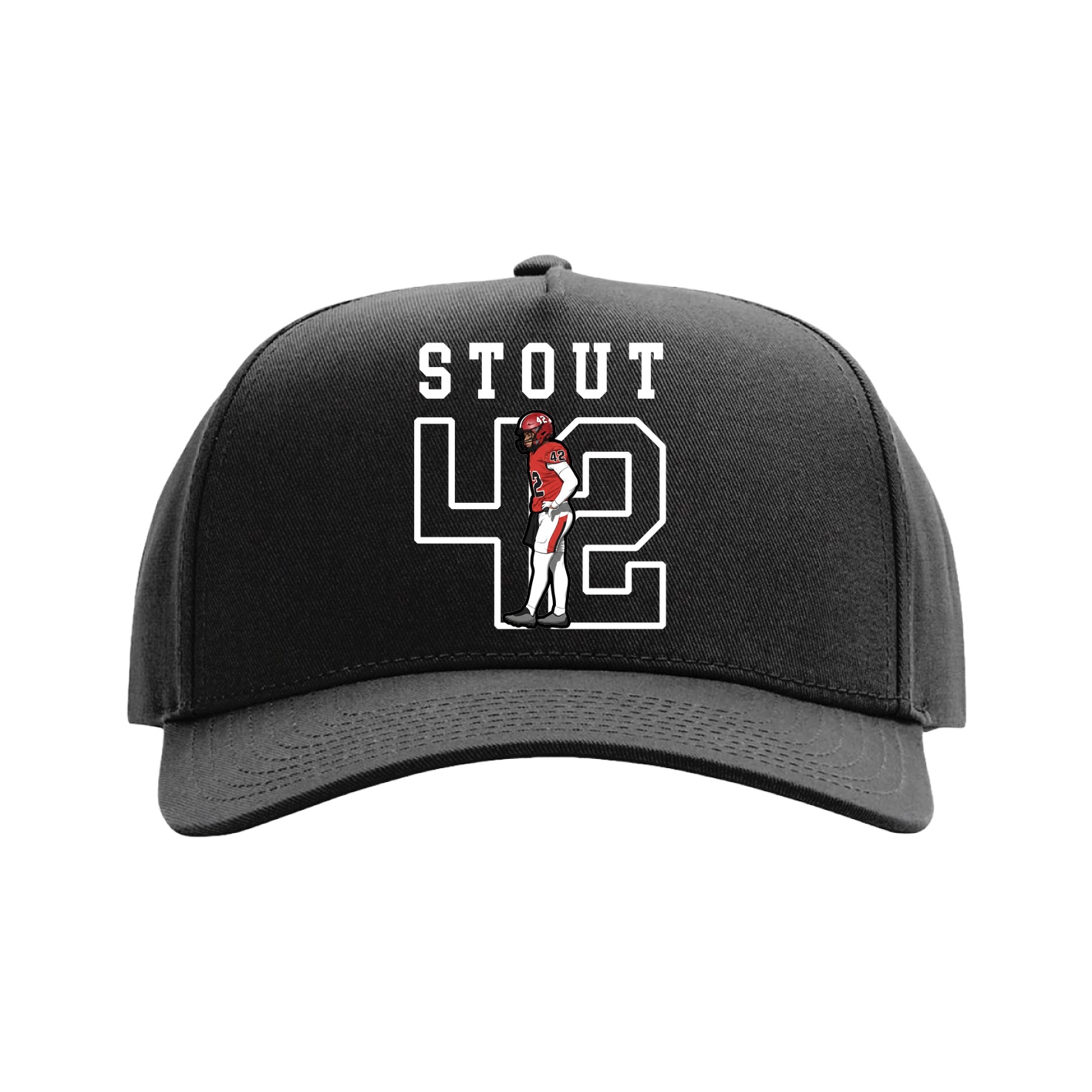Full Fabric Five-Panel Champ Cap — Shirsey in Black