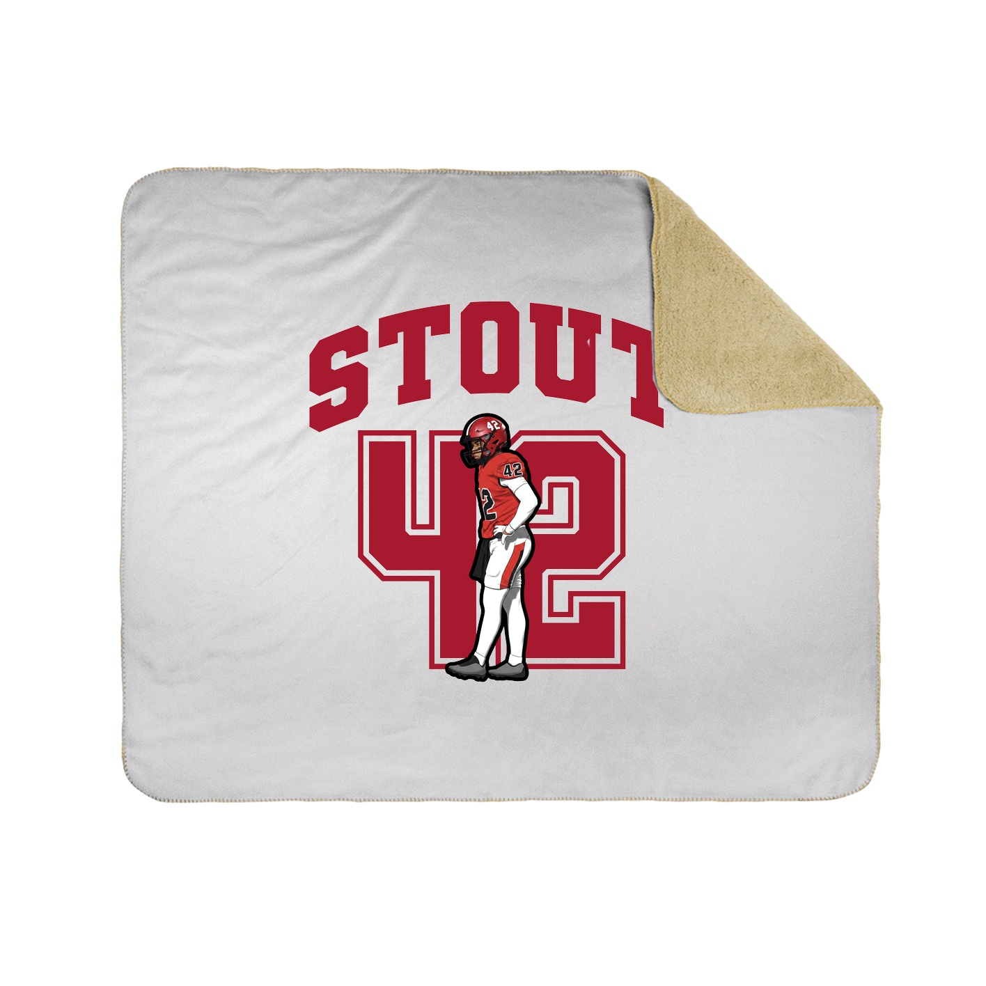 Throw Blanket — Number in White