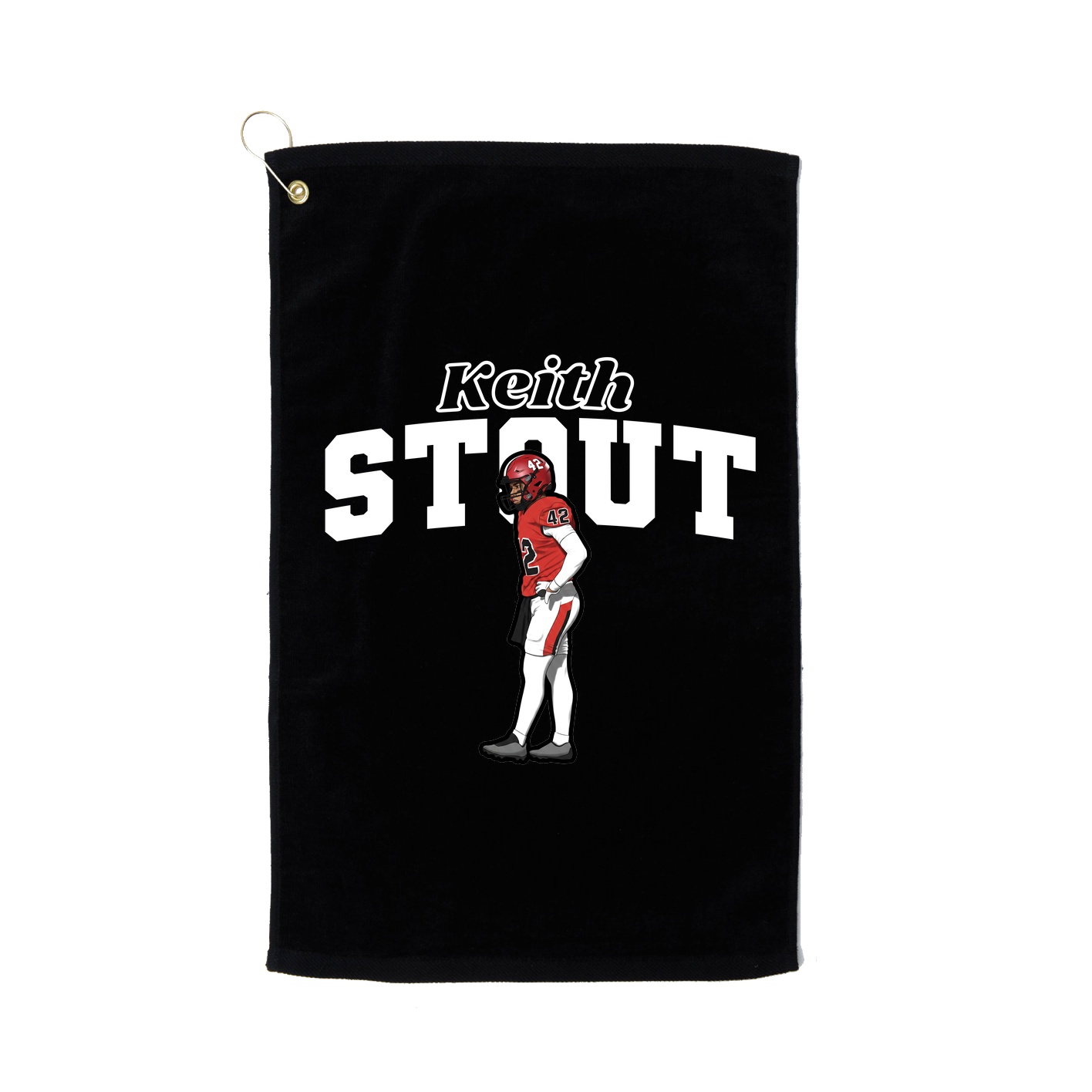 Golf Towel — Name Arch in Black
