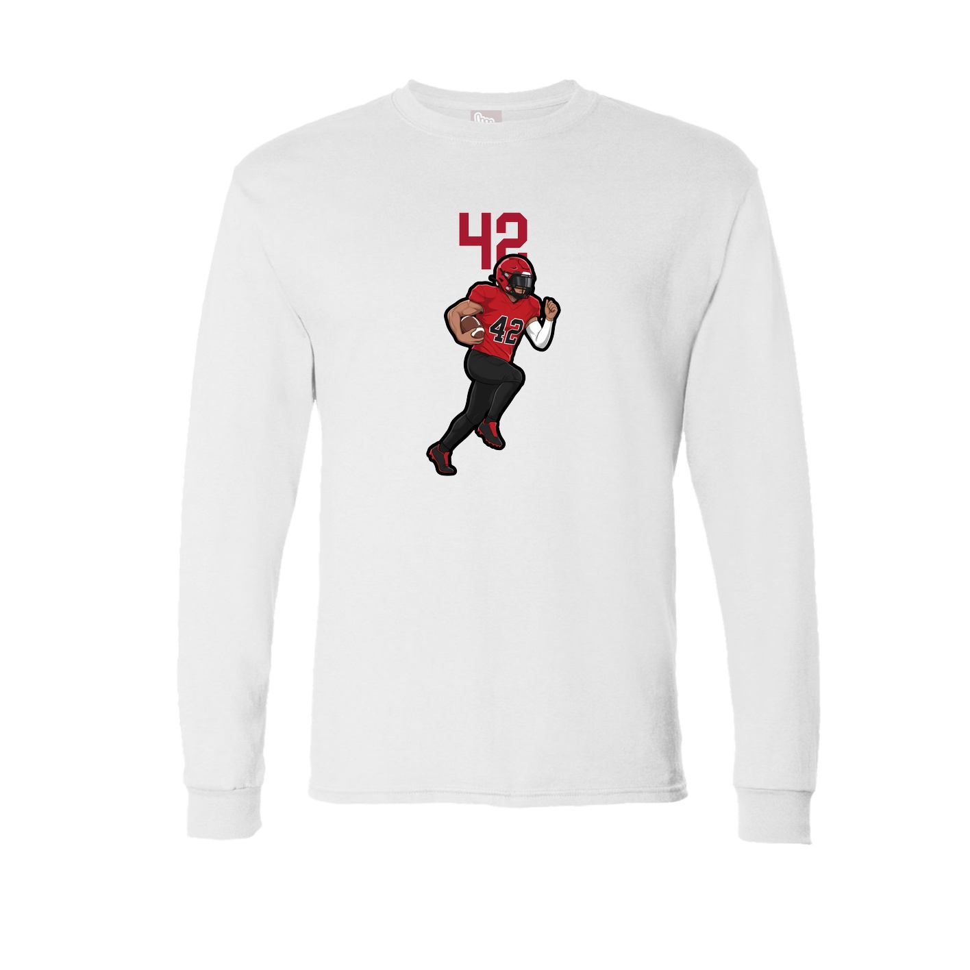 Long Sleeve Tee — Number Top in White