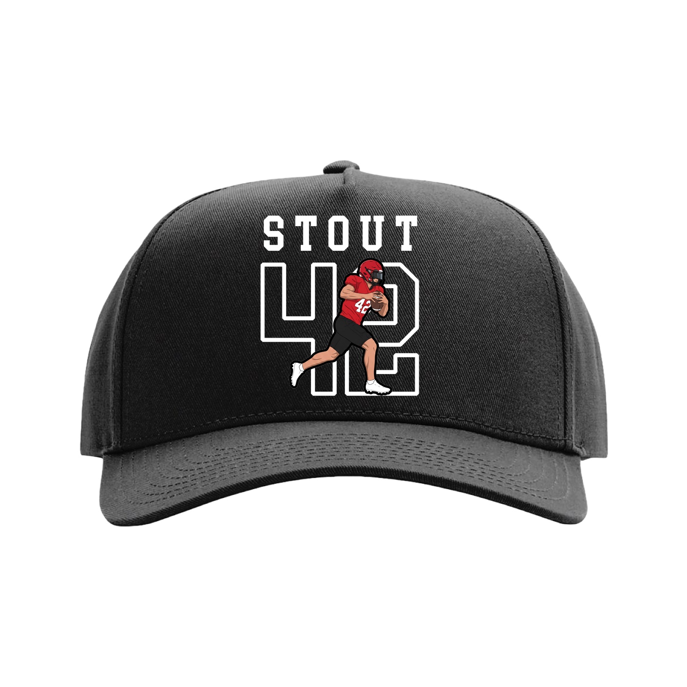 Full Fabric Five-Panel Champ Cap — Shirsey in Black