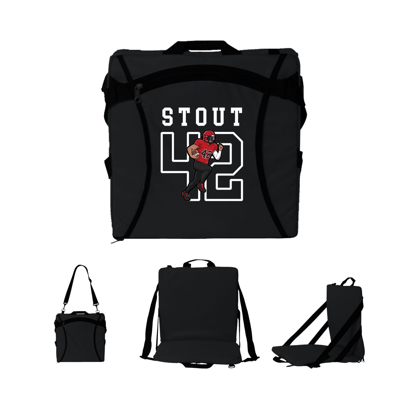 Folding Stadium Seat — Shirsey in Black