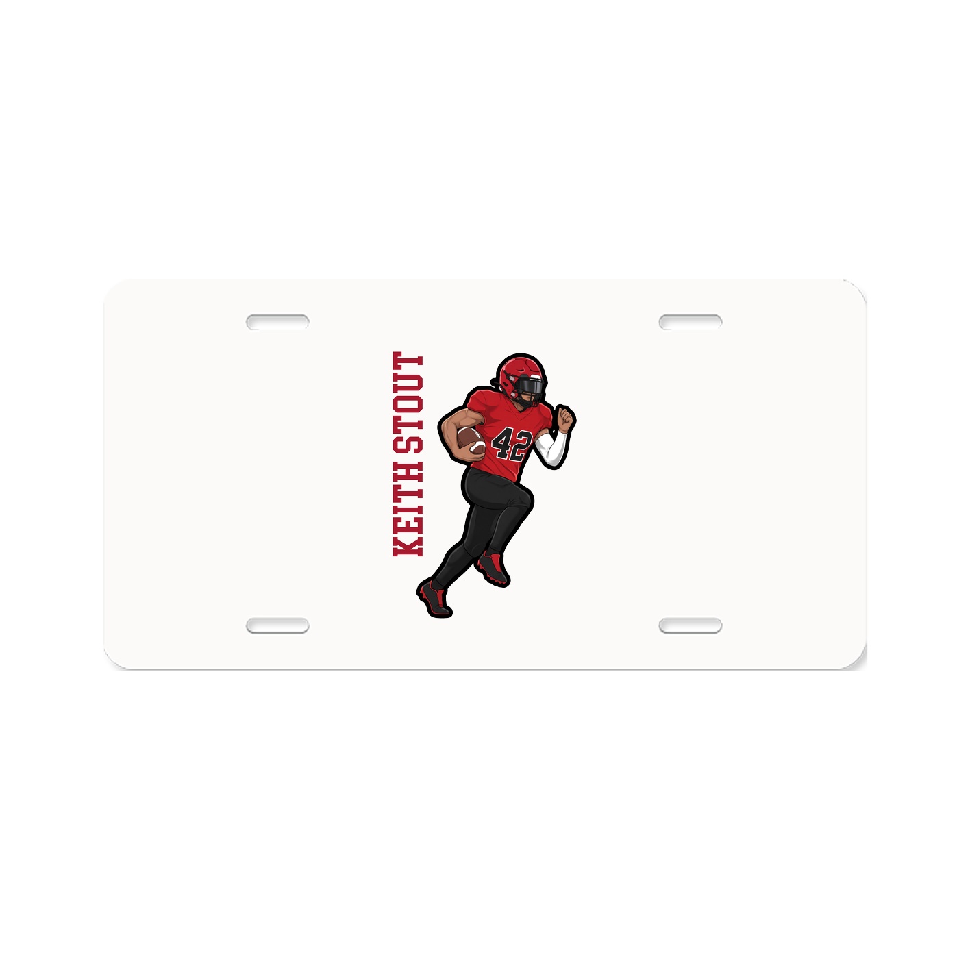 License Plate — Name Vertical in Classic
