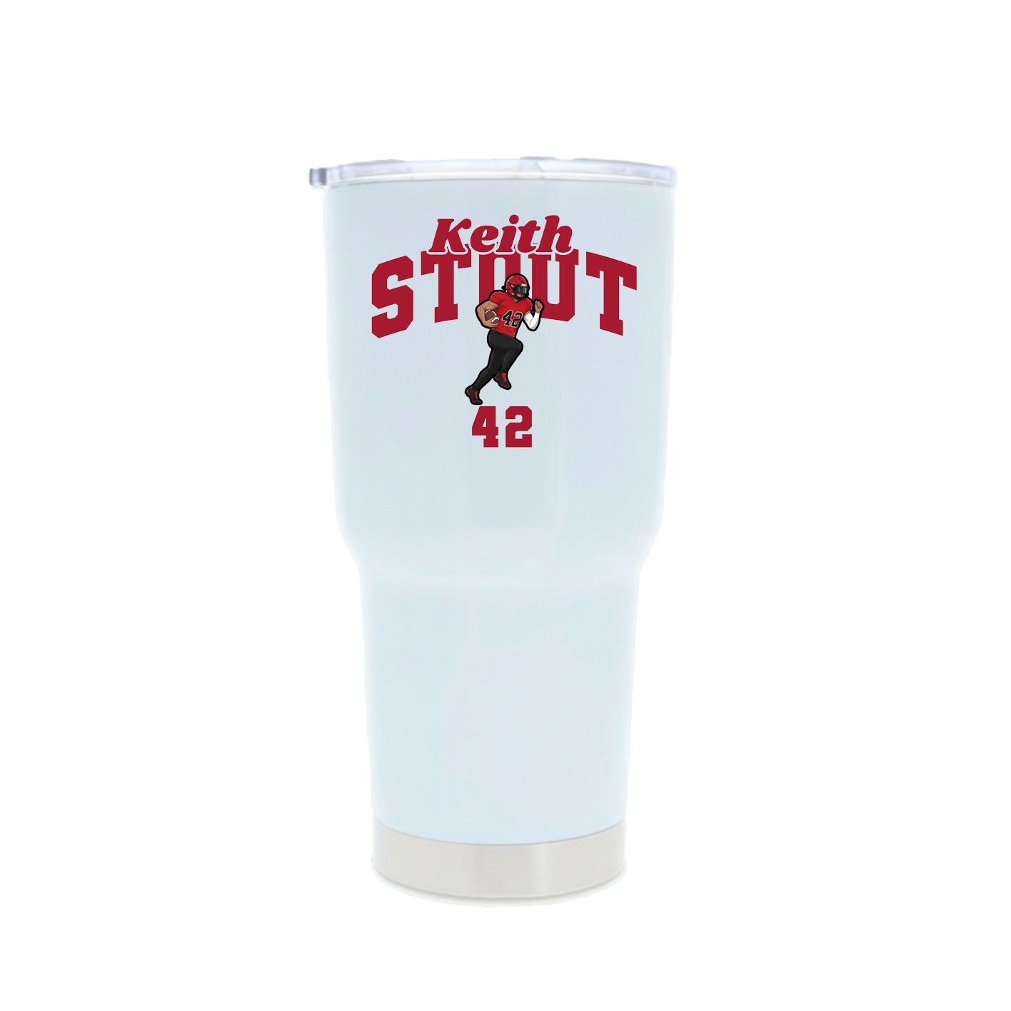 30oz Stainless Steel Tumbler — Signature Arch in White