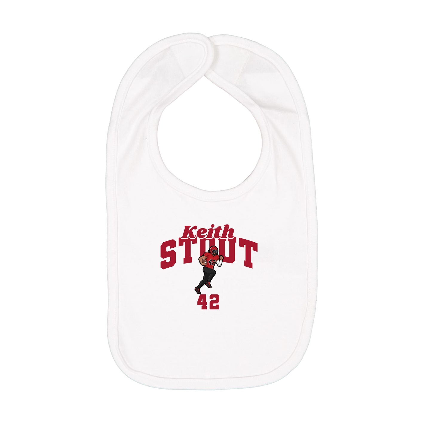 Infant Bib — Signature Arch in White